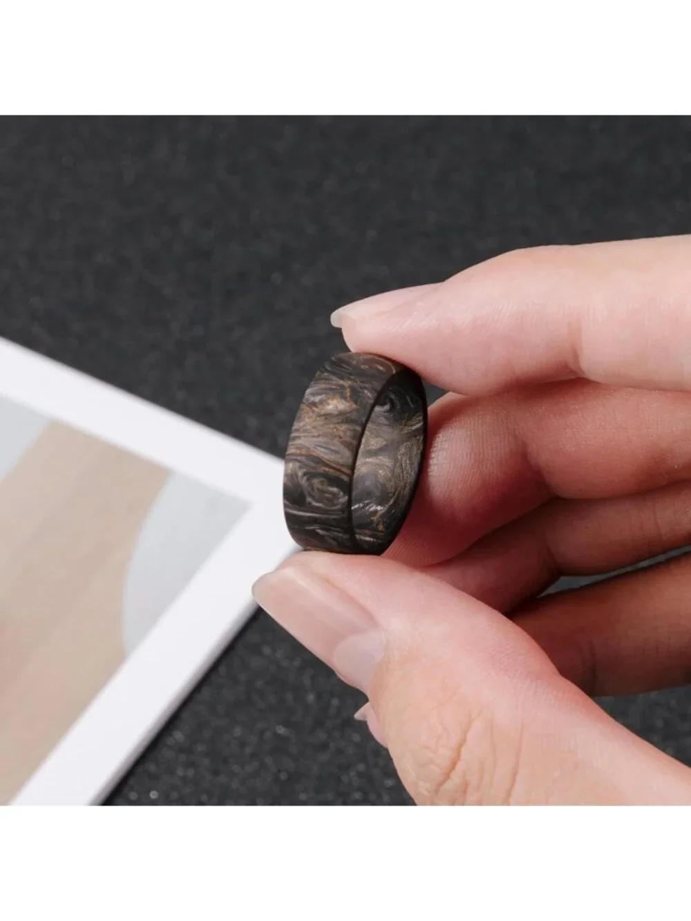 Men's Full Carbon Fiber Wedding Band | Lightweight, Durable & Stylish Ring